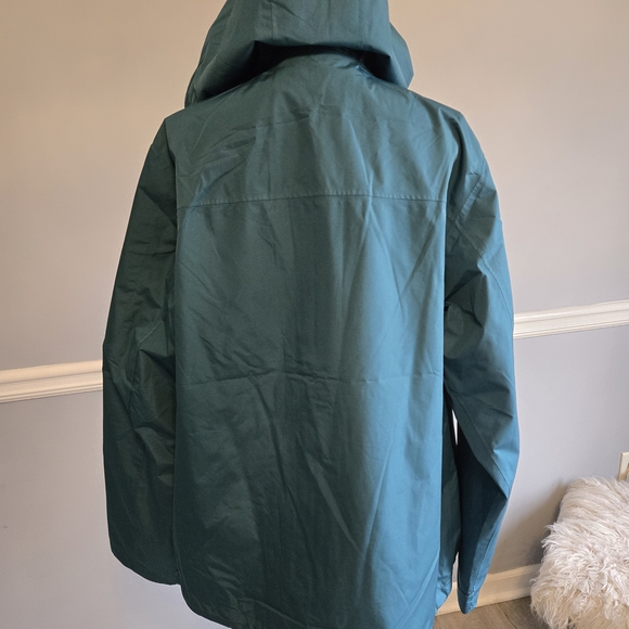 BaerSkin Teal Hooded Rain Jacket Size L - Picture 6 of 7